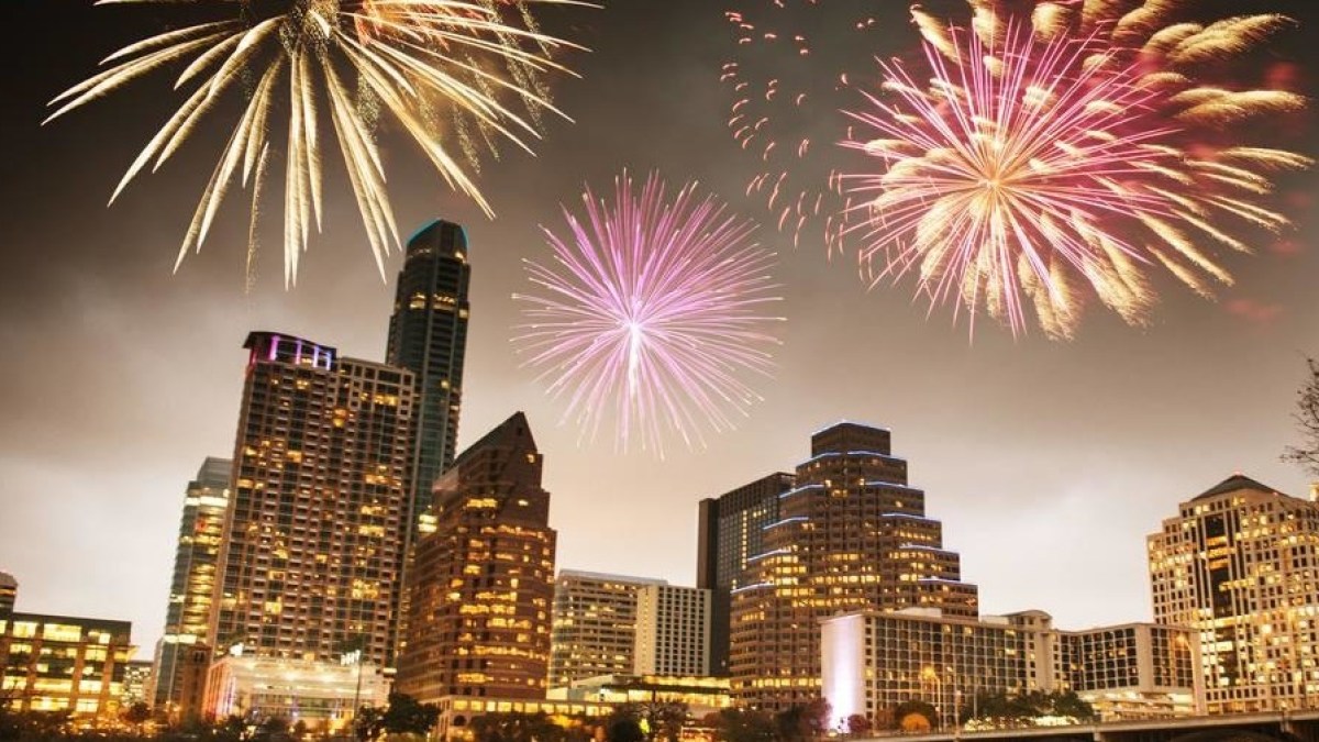 fireworks over downtown austin texas