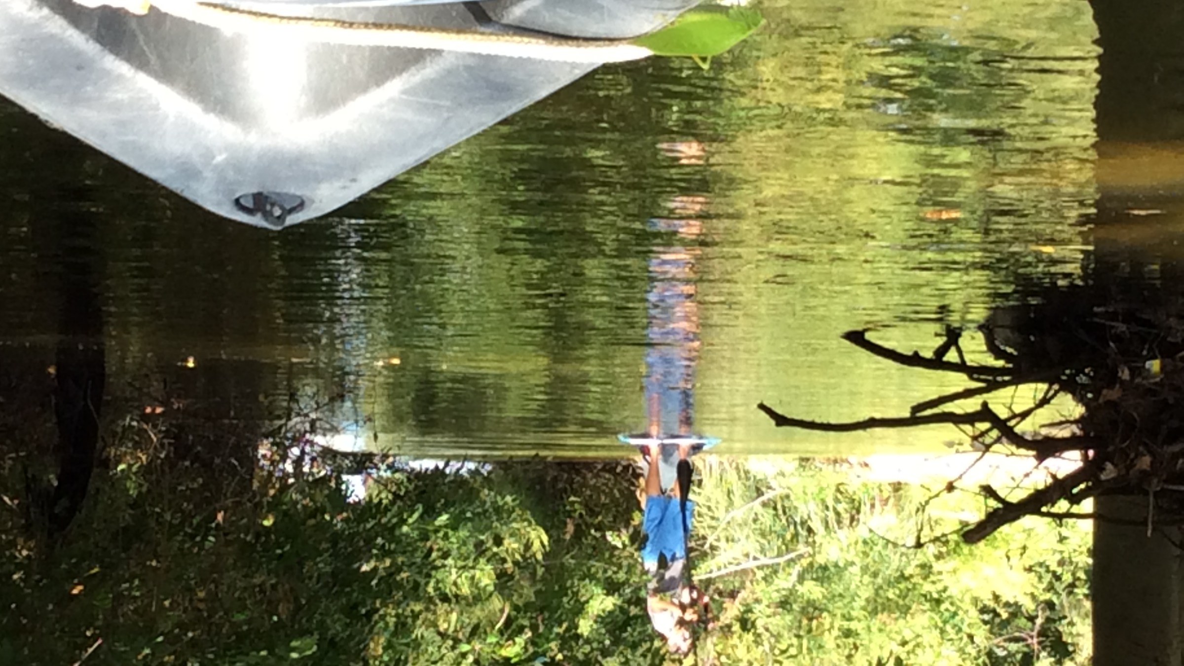 kayaker on the water of a lake